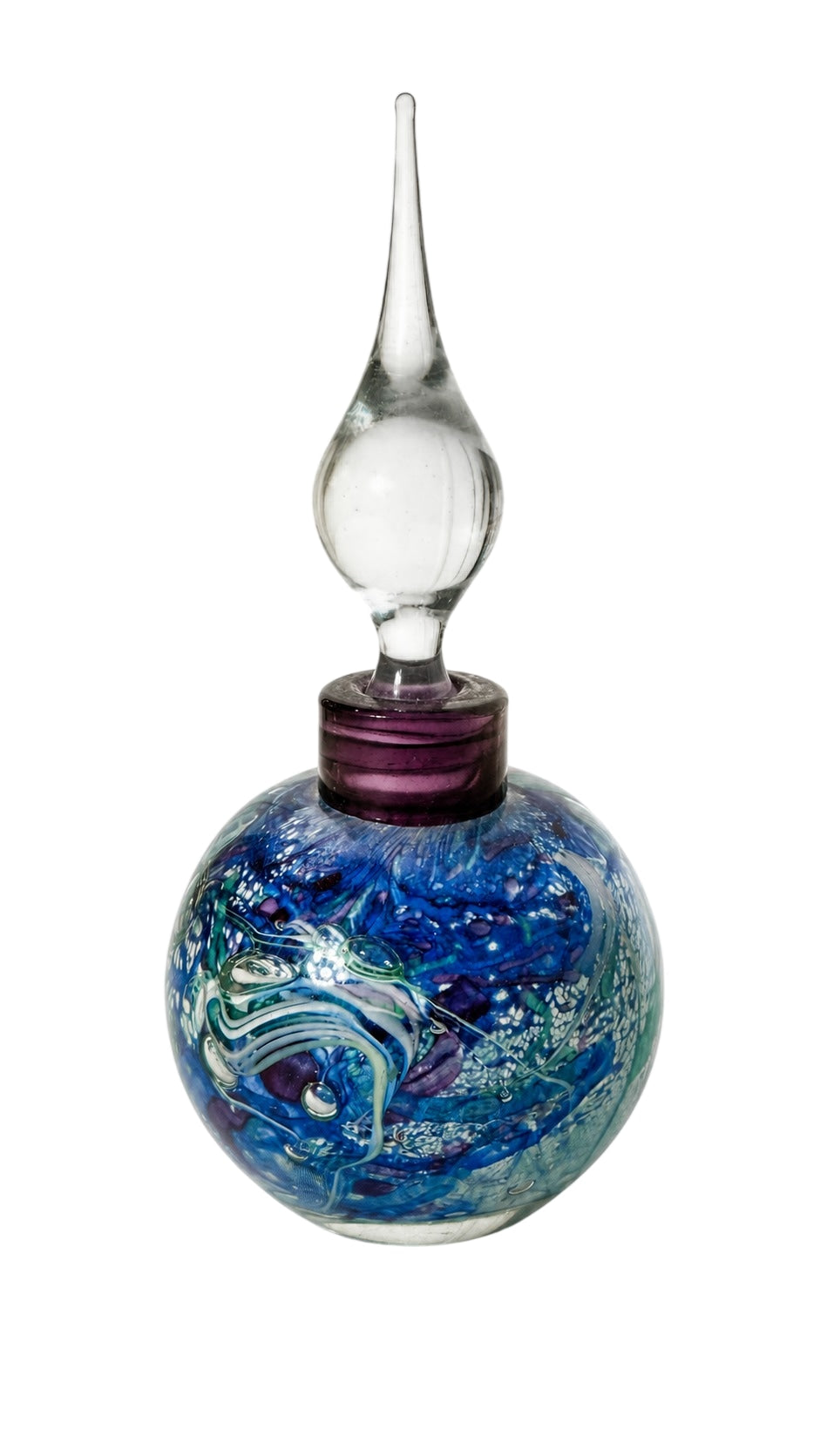Ogishi Mizuno Studio Glass Perfume Bottle Art Glass Signed Murano Style  - Image 1