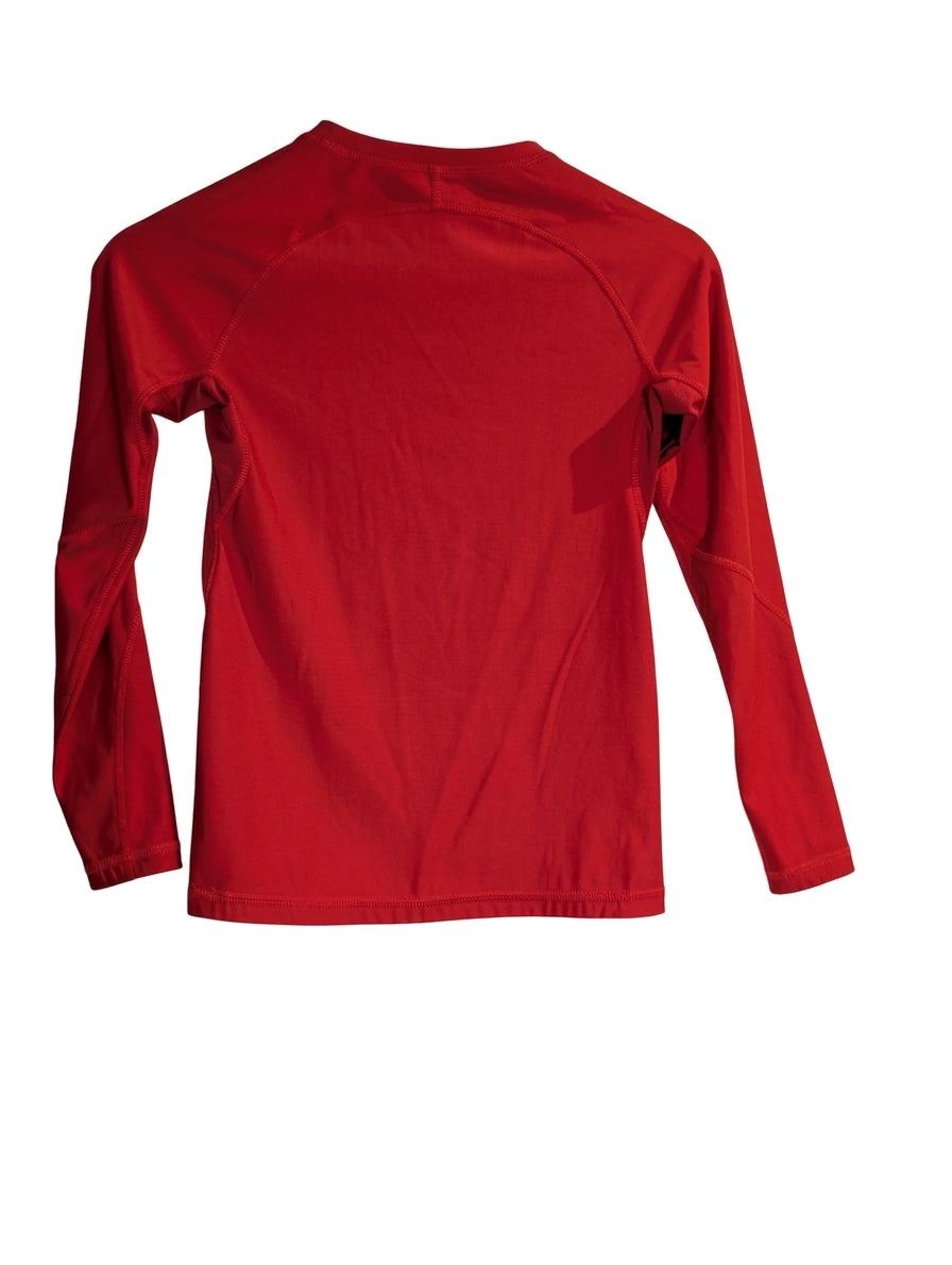 Ultra Compression Long Sleeve Athletic Shirt - Red Youth Size M (12) - Image 2