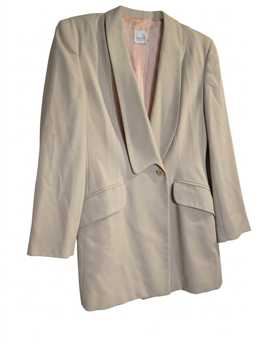 Grace Collection Vintage Blazer Beige Pure Wool UK 10 - Image 1