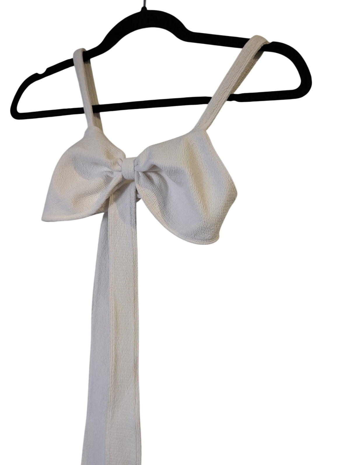 Éss The Label Tie Front Bikini Top White Size 8