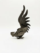 Vintage Fighting Rooster Figurines Silver-Toned Set of 2 - Image 1