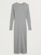 Seed Heritage Ribbed Knit Long Sleeve Midi Dress Grey XL - Image 1