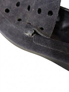 Robert Clergerie Suede Wedge Loafers Navy Perforated EU 38 - Image 2