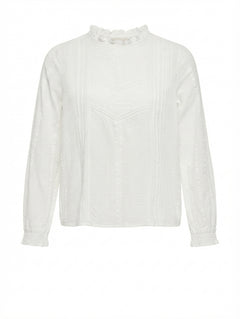 Indi & Cold Victorian-Style Lace Trim Blouse White Size S - Image 1