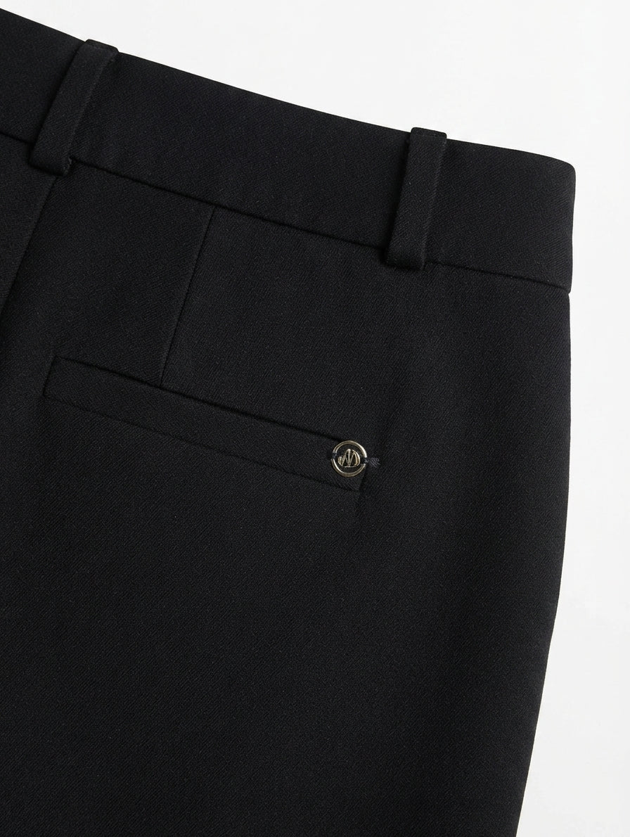 Massimo Dutti Women's Black Trousers EU 42 - Image 2