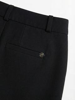 Massimo Dutti Women's Black Trousers EU 42 - Image 2