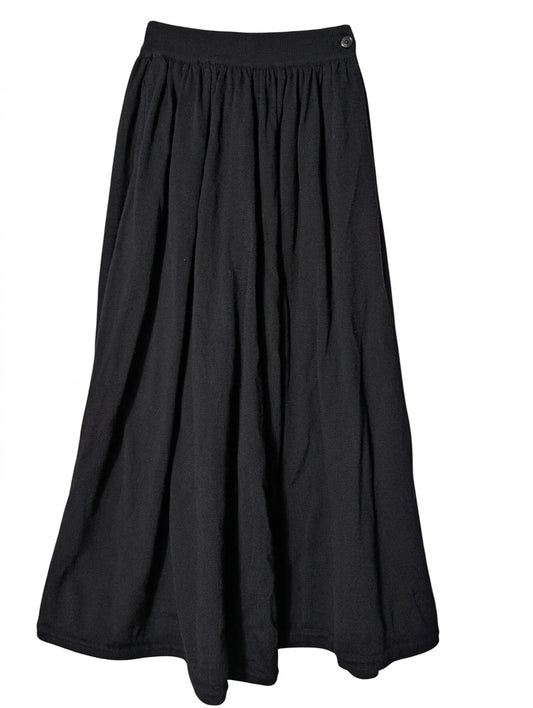 Christian Dior Separates Vintage Merino Wool Midi Skirt Black Size M - Image 1