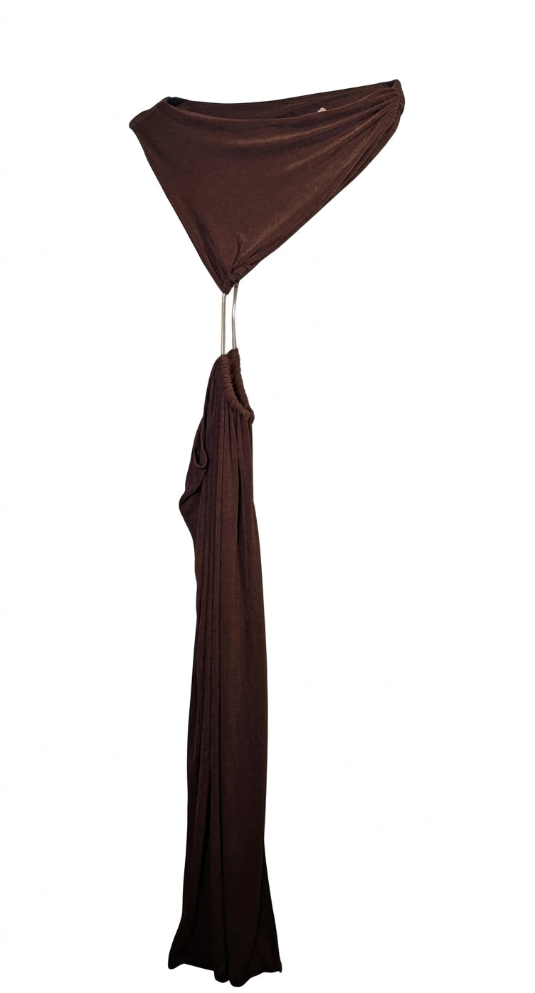 Meshki Knit Cut-Out Maxi Dress Brown Size XS - Image 1