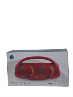 Qudo PS350 Wireless Party Speaker Bluetooth with LED Lights Red - Image 1