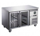 Thermaster Commercial Two Glass Door Under-Counter Fridge 282L - Image 1