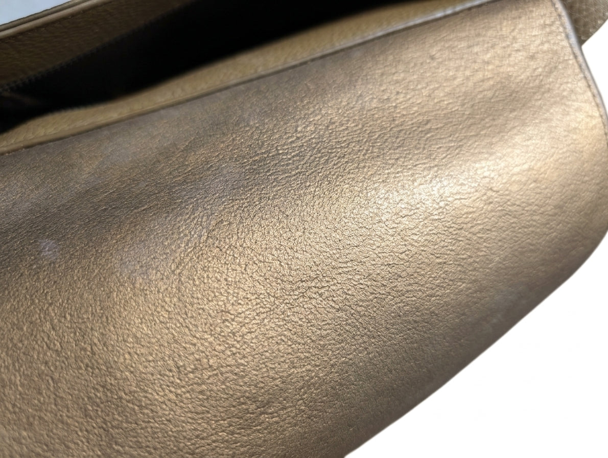 Ginger & Smart Metallic Gold Leather Handbag Adjustable Strap - Image 2