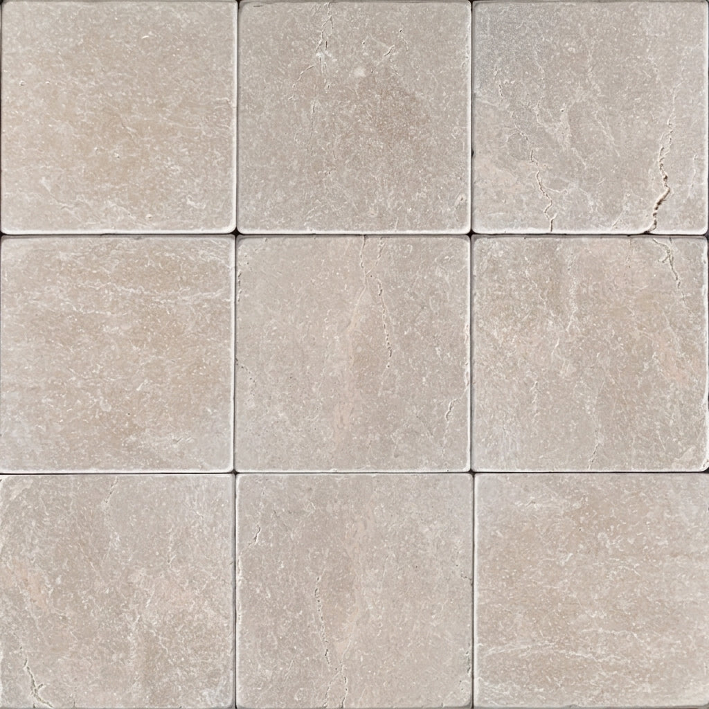 Bottocino Marble Floor Tiles Beige Tumbled 10sqm 100x100mm - Image 1