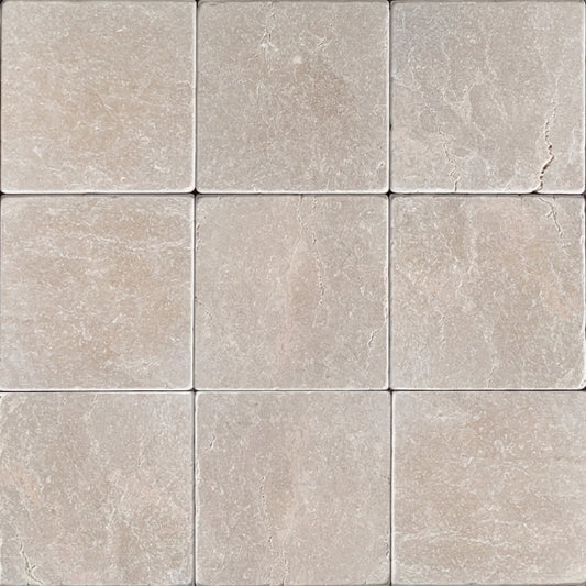 Bottocino Marble Floor Tiles Beige Tumbled 10sqm 100x100mm - Image 1