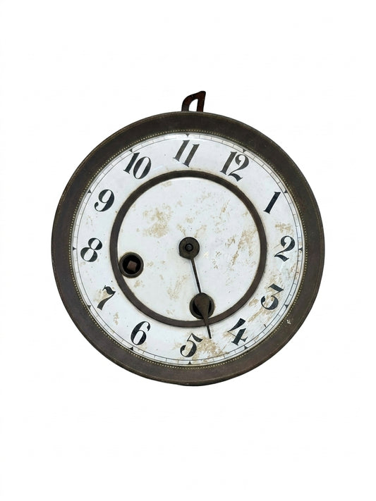 Antique Wooden Mantle Clock Case With Dial And Movement Parts - Image 1