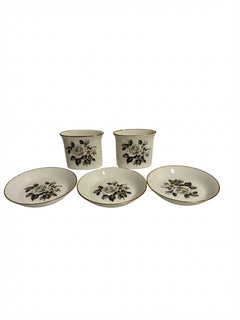 Royal Worcester Fine Bone China Floral Set 5-Piece - Image 1