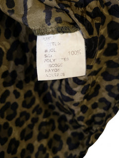 JMT Exclusively Designed Silk Shirt Leopard Print Size 34 - Image 1