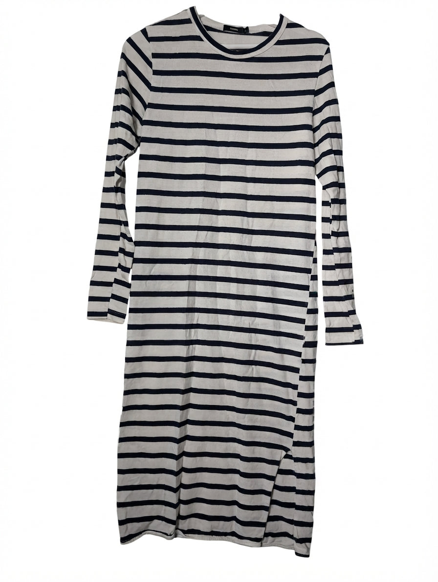 Bassike Women's Long Sleeve Striped Midi Dress Size XS