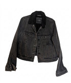Silent Theory Black Denim Sherpa Jacket - Women's Size 10 - Image 1