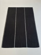 Flatwoven Area Rug Black & Grey Striped 4m x 3m - Image 1
