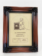 All States Frames Vintage Ornate Photo Frame Brown Wood 4x5 and 5x7 inch - Image 1