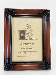 All States Frames Vintage Ornate Photo Frame Brown Wood 4x5 and 5x7 inch - Image 1