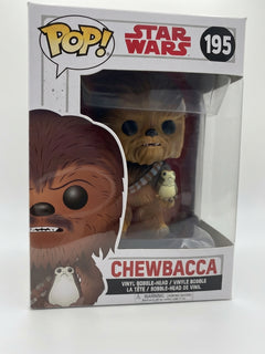 Funko Pop! Star Wars Chewbacca with Porg #195 Vinyl Figure - Image 1