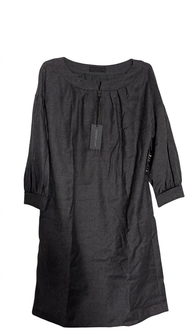 Derek Lam Virgin Wool Shift Dress - Banker Grey Size 38