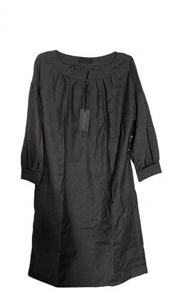 Derek Lam Virgin Wool Shift Dress - Banker Grey Size 38 - Image 1