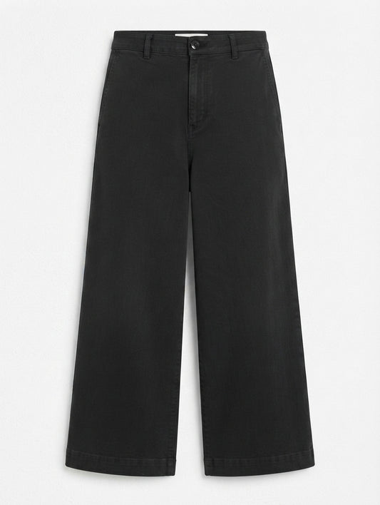 Assembly Label Wide-Leg Cropped Trousers Black Women's Size 12 - Image 1
