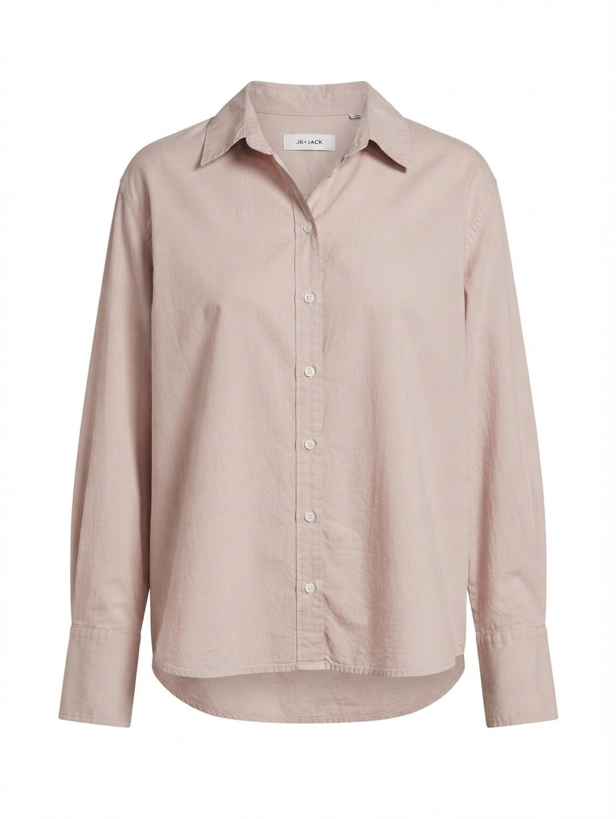 Jac+Jack Long Sleeve Button-Down Shirt Dusty Pink XL - Image 1