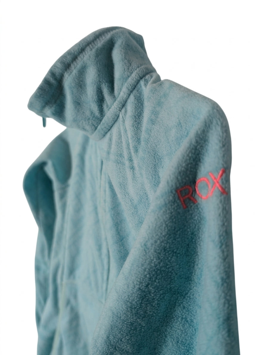 Roxy Girls Fleece Jacket - Light Blue Quarter Zip Pullover - Image 2