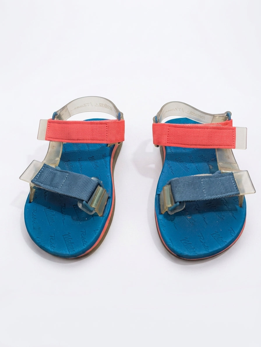 Melissa + Rider Papete Sandals - Blue & Pink Adjustable Straps - Image 1