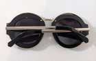 Karen Walker Maze 1507 Sunglasses - Black & Gold Round Frames - Image 2