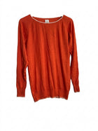 Olivia Graham Silk Cashmere Crewneck Sweater Orange Size S - Image 1