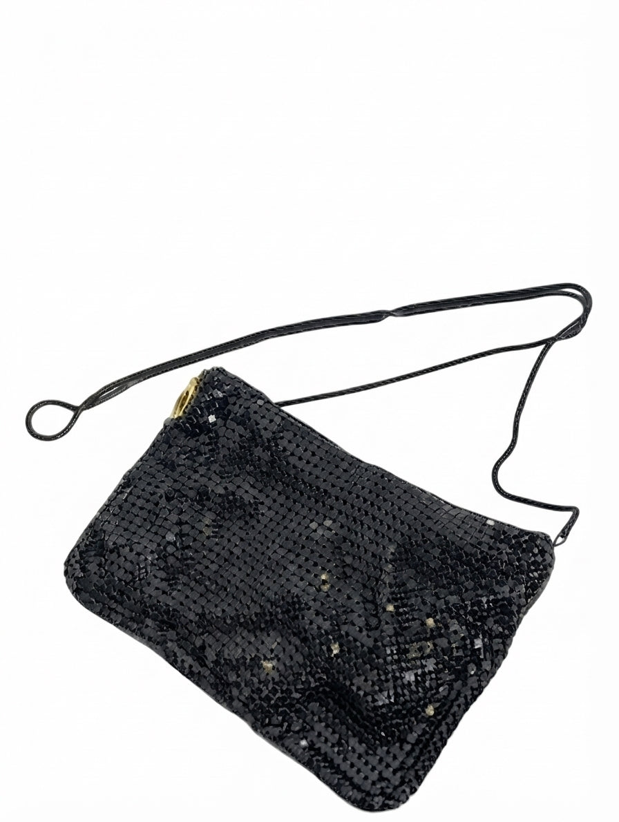 Whiting & Davis Mesh Crossbody Bag Black - Image 2