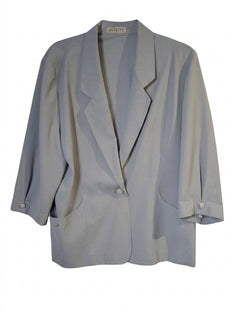 Jadeite Vintage Light Blue Blazer 3/4 Sleeve Women's Jacket - Image 1