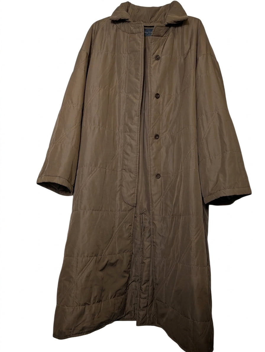 Ginger & Smart Quilted Long Coat Brown Women's Size 8 - Image 1