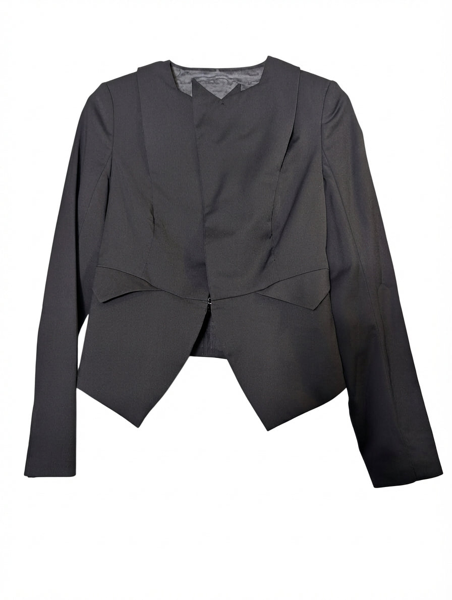 Rick Owens Wool Cropped Blazer Black - Image 1