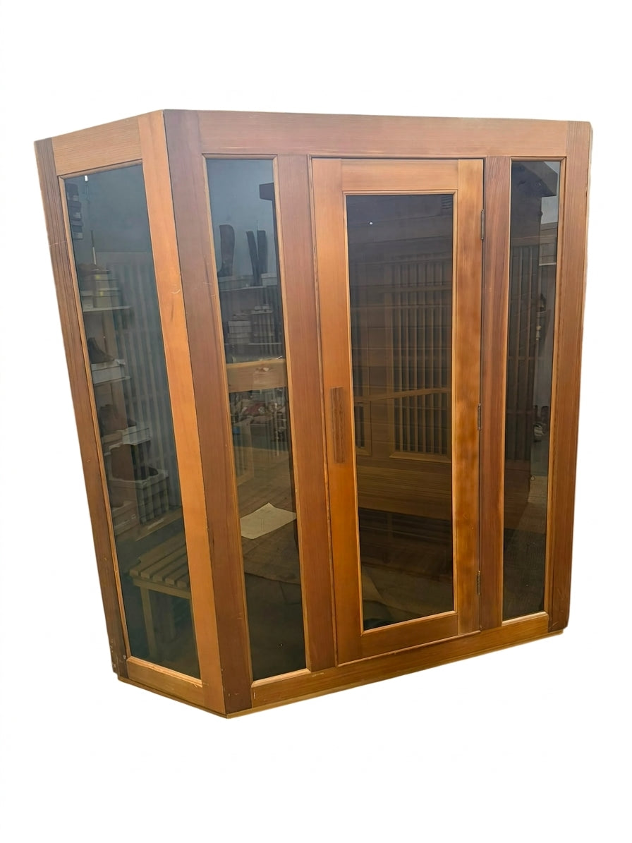 Corner Infrared Sauna Room with Digital Monitor and Audio System - Image 1