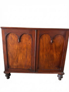 Antique Cedar Two-Door Sideboard Cabinet Arched Panel Design - Image 1