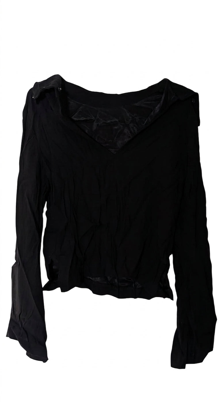 Viktoria & Woods Black Long Sleeve Collared Blouse - Size 0 - Image 1