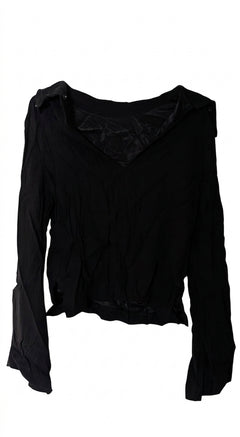 Viktoria & Woods Black Long Sleeve Collared Blouse - Size 0 - Image 1