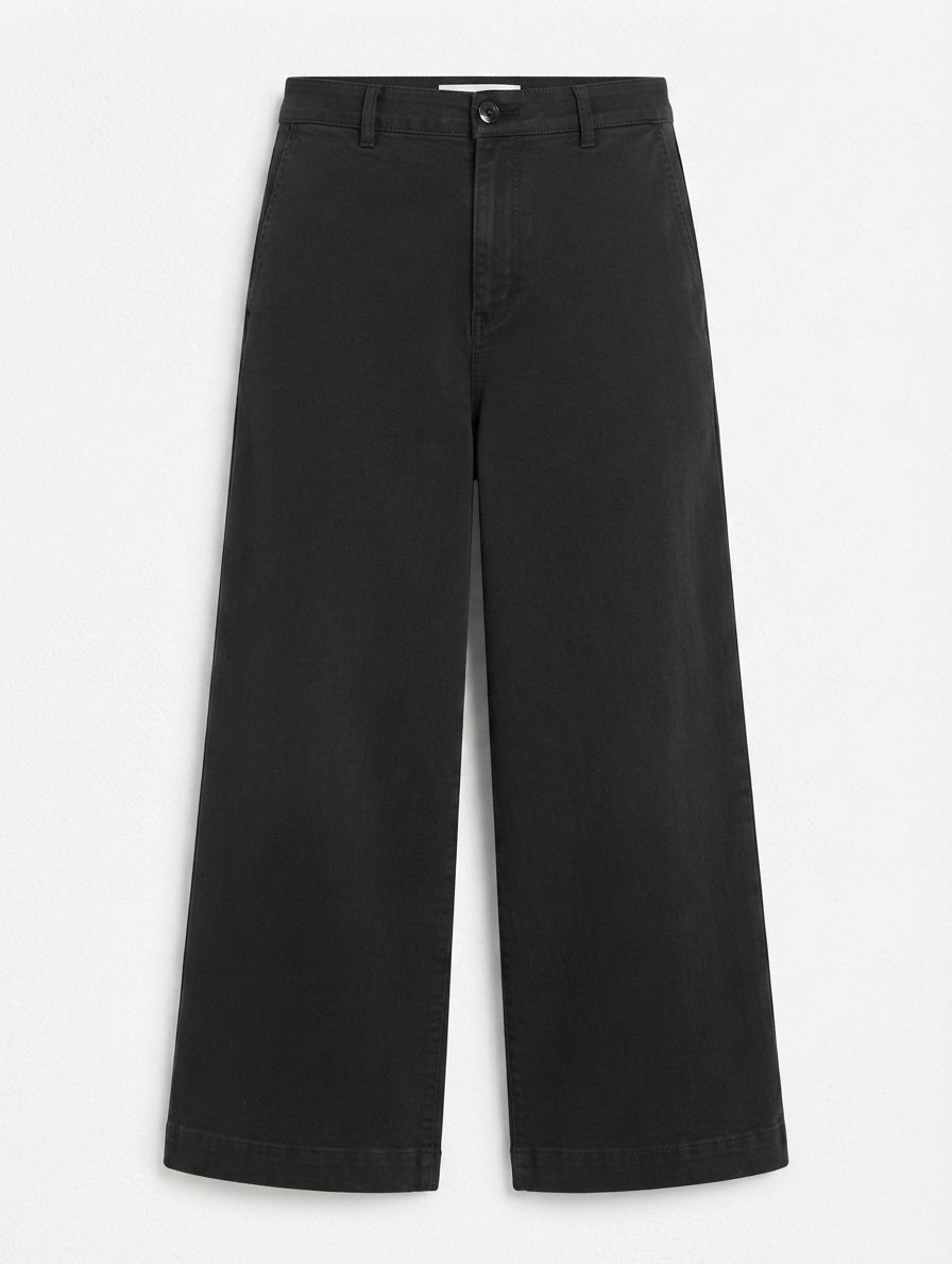 Assembly Label Wide-Leg Cropped Trousers Black Women's Size 12 - Image 1