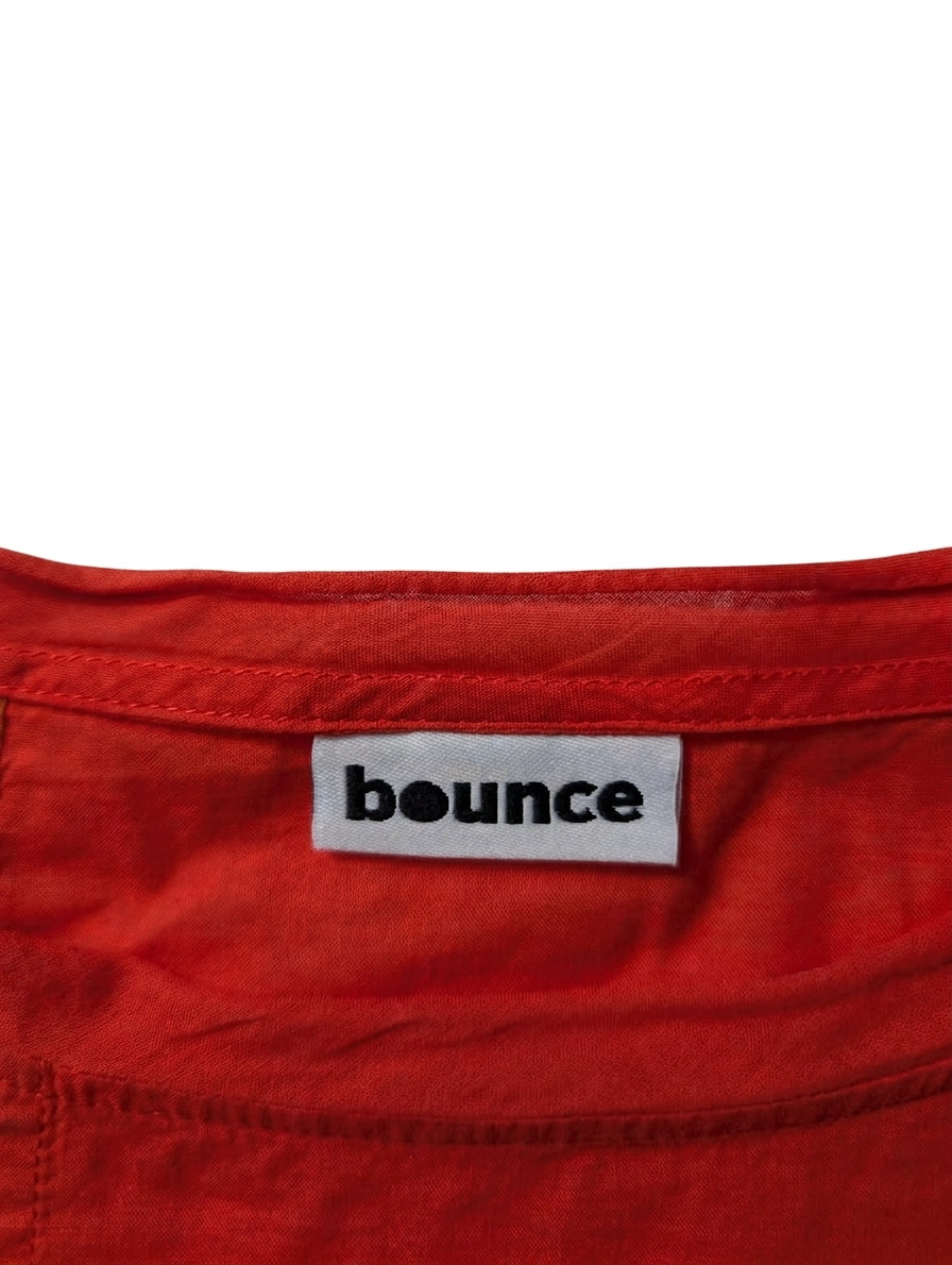 Bounce Cotton Voile Colourblock Top Red & Rust Size M - Image 2