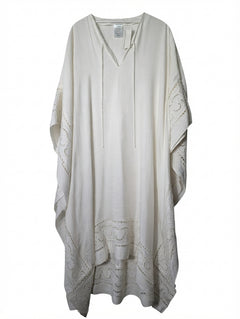 Jonathan Simkhai Lace Trim Kaftan Cover-Up White Size S - Image 1
