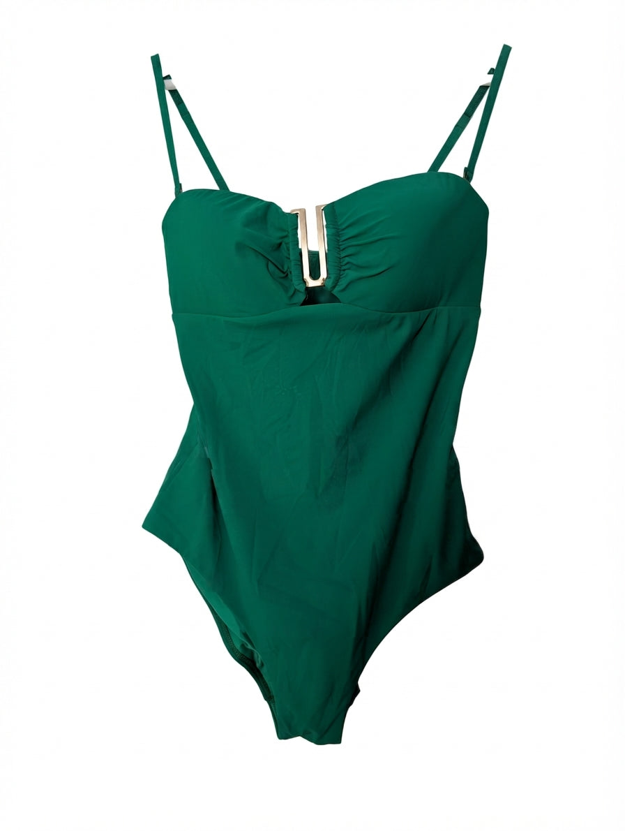 Unbranded U-Bar One-Piece Swimsuit Emerald Green - Image 1