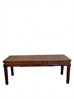 Antique Chinese Elm Wood Altar Table Rustic Console Bench Hall Table - Image 1