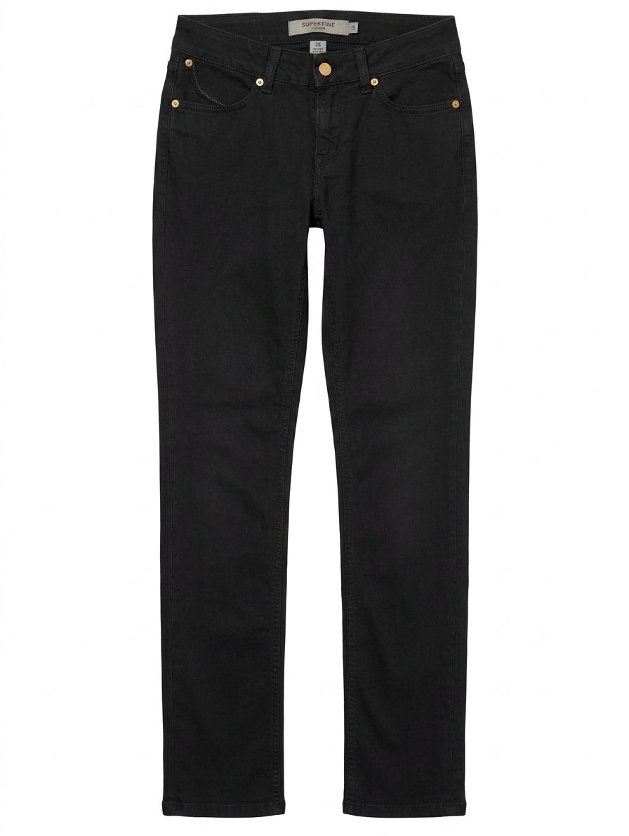 Superfine London Harry Straight Leg Jeans - Black Size 26 - Image 1