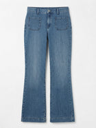 Pablo Women's Patch Pocket Flare Jeans Blue Denim Size 42 - Image 1