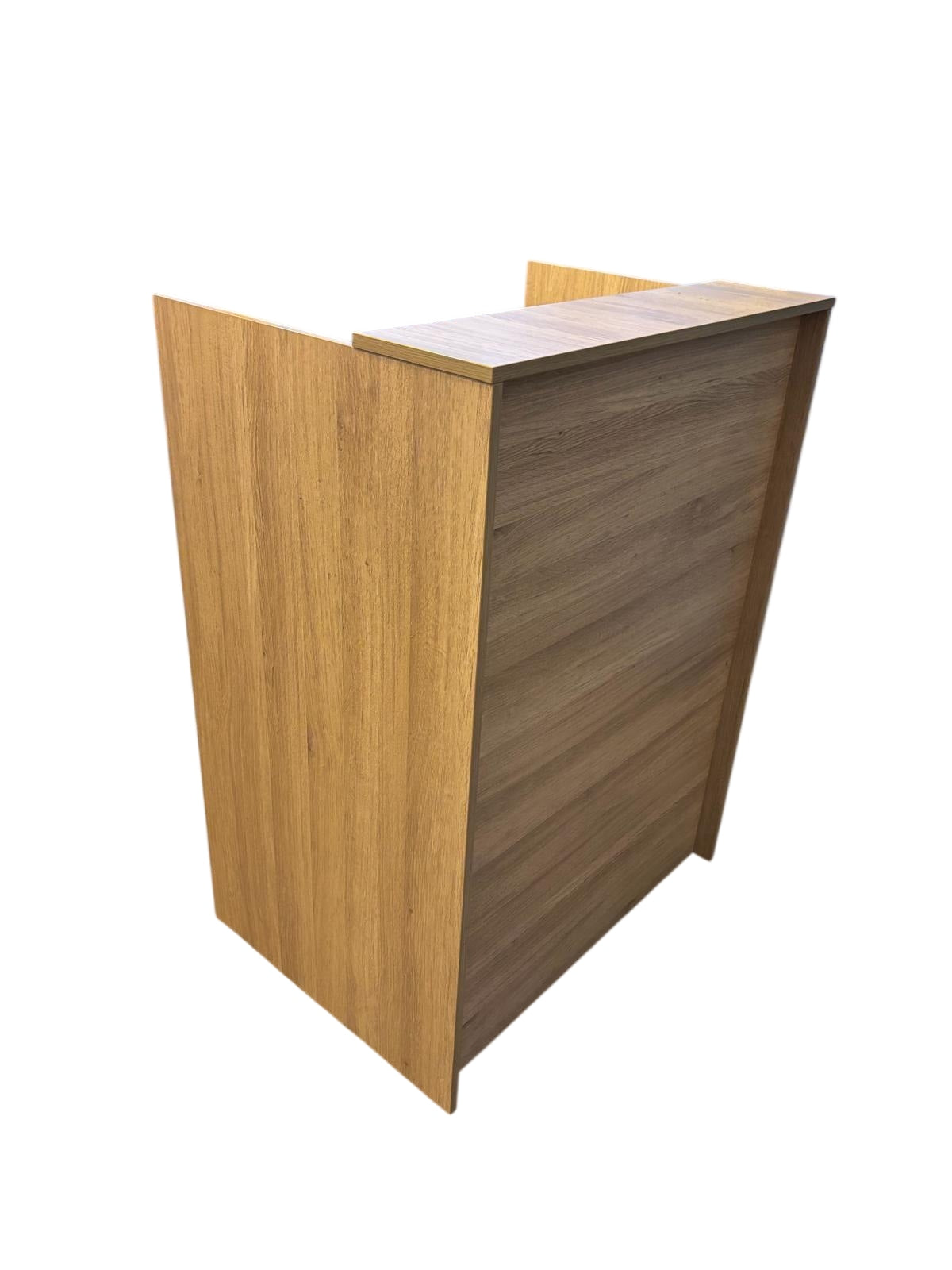 Modern Oak Reception Desk - Compact Retail POS Counter - Image 2